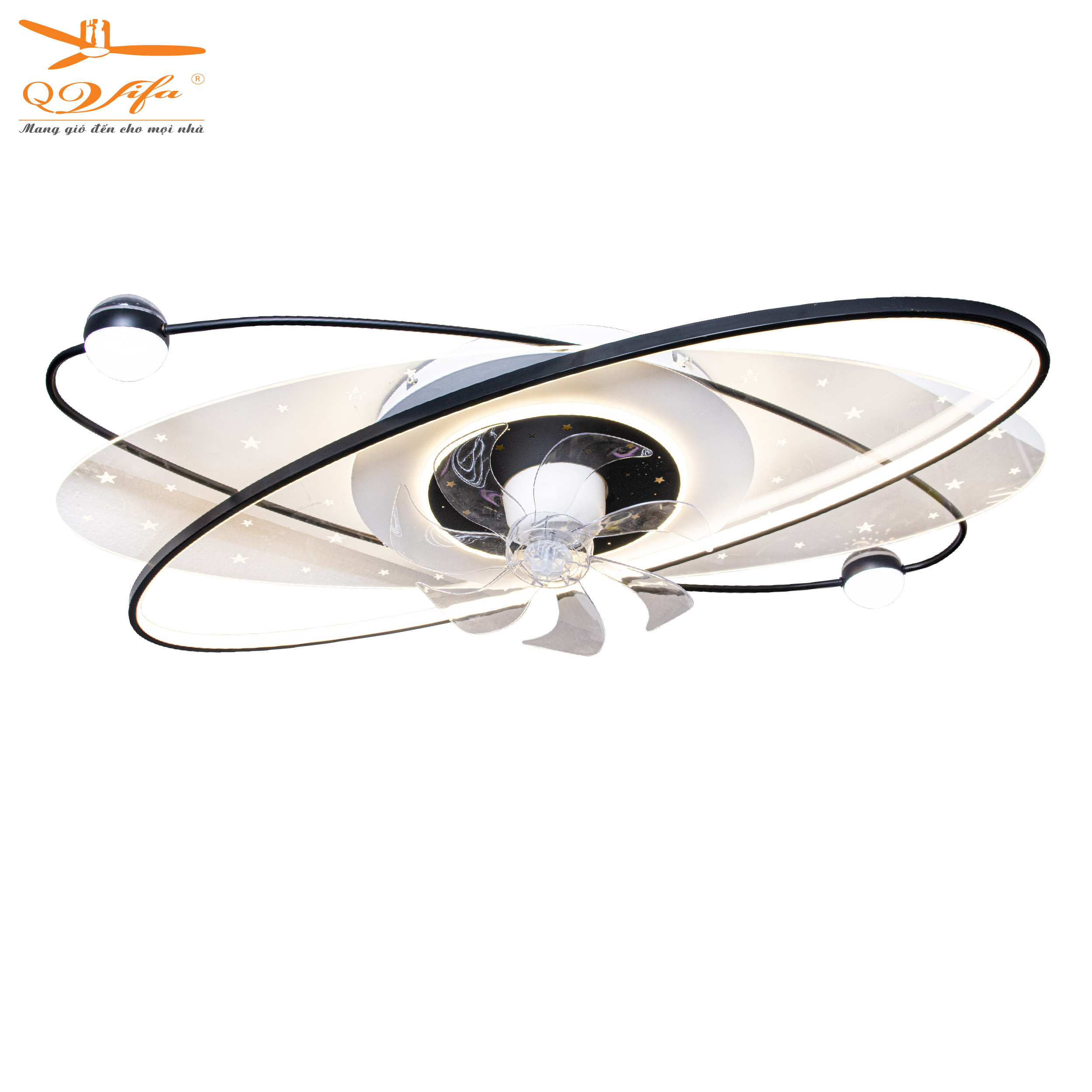 mo-9079-2-1 Đèn Ốp Trần Phòng Khách Có Quạt