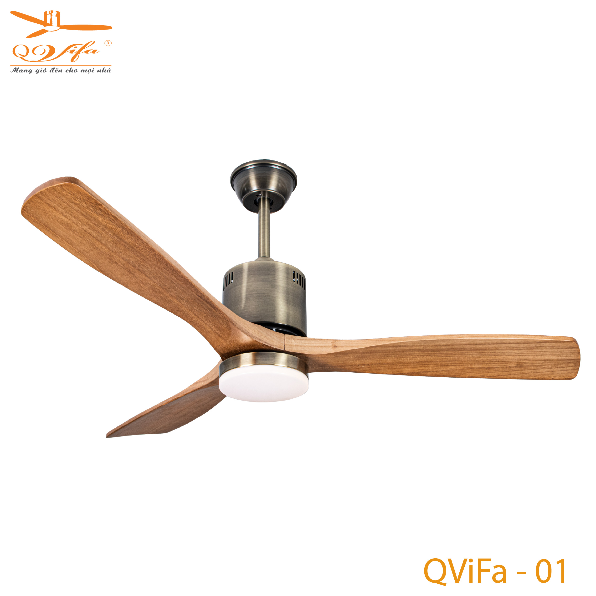 qvifa-01-01-1 Quạt trần 3 cánh gỗ