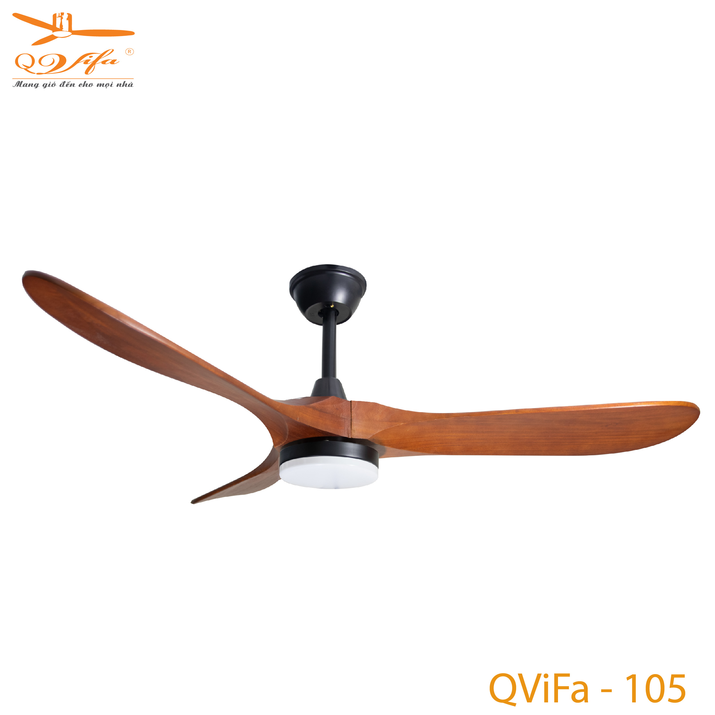 qvifa-105-01-1 Quạt trần 3 cánh gỗ