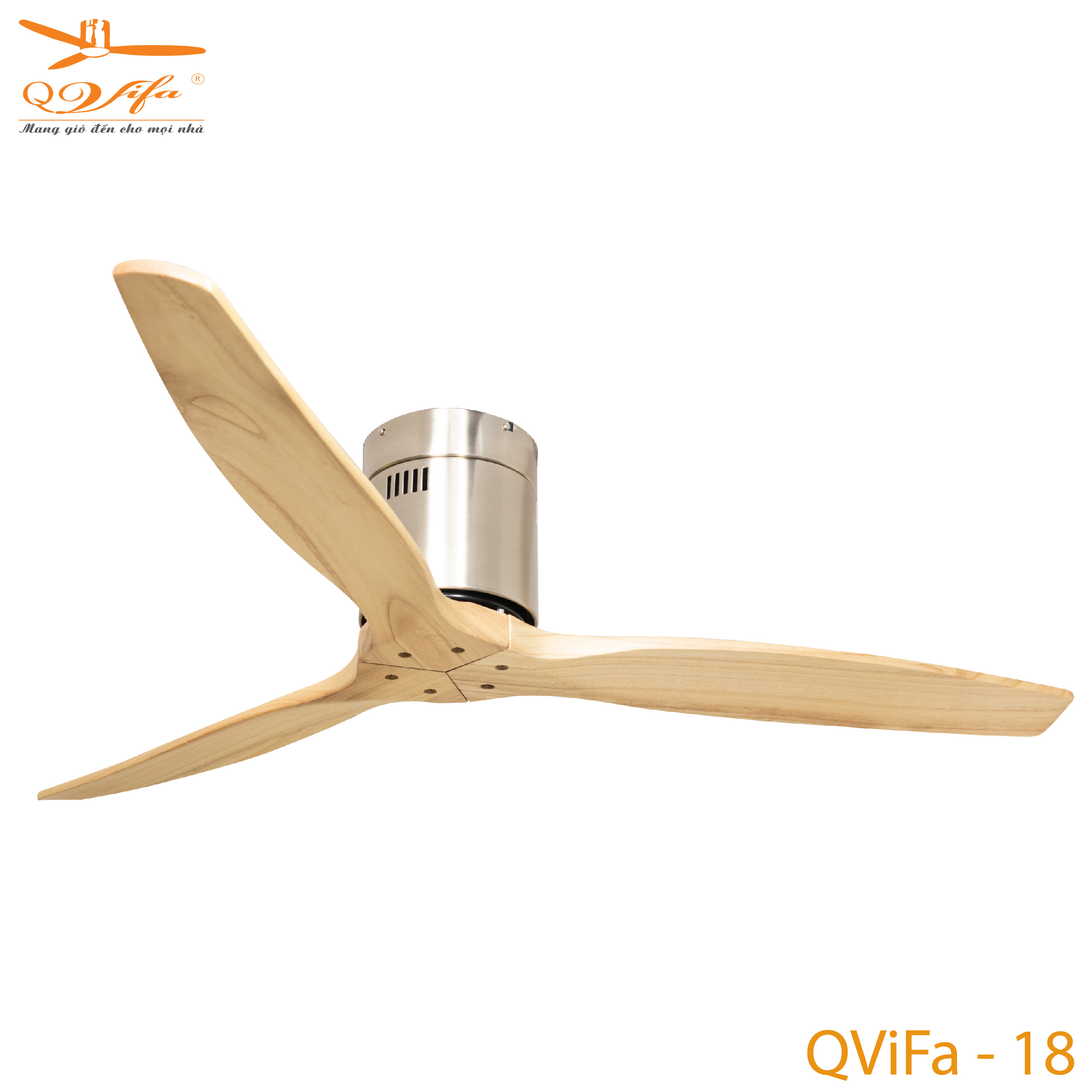 qvifa-18-b-01-1 Quạt trần cánh gỗ đơn giản