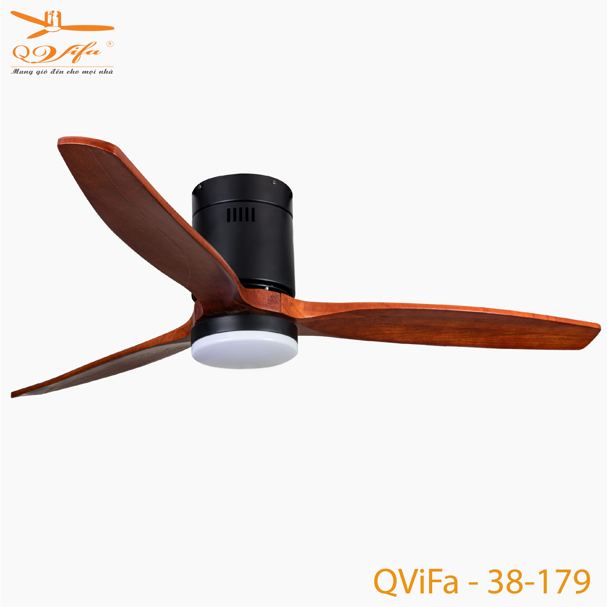 qvifa-38-179-01-1 Quạt trần đèn chung cư cánh gỗ