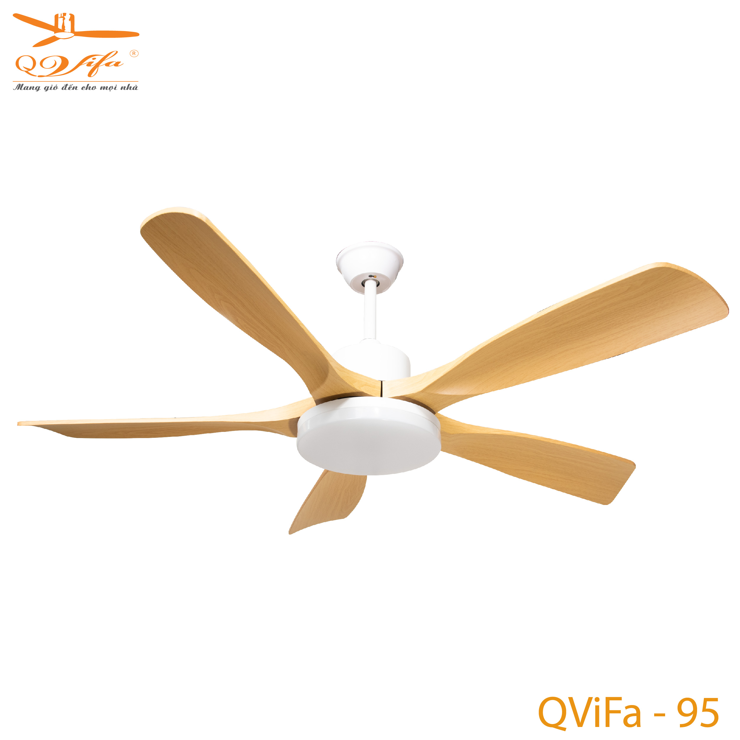 qvifa-95-b-01-1 Quạt Trần Cánh Nhựa Giả Gỗ