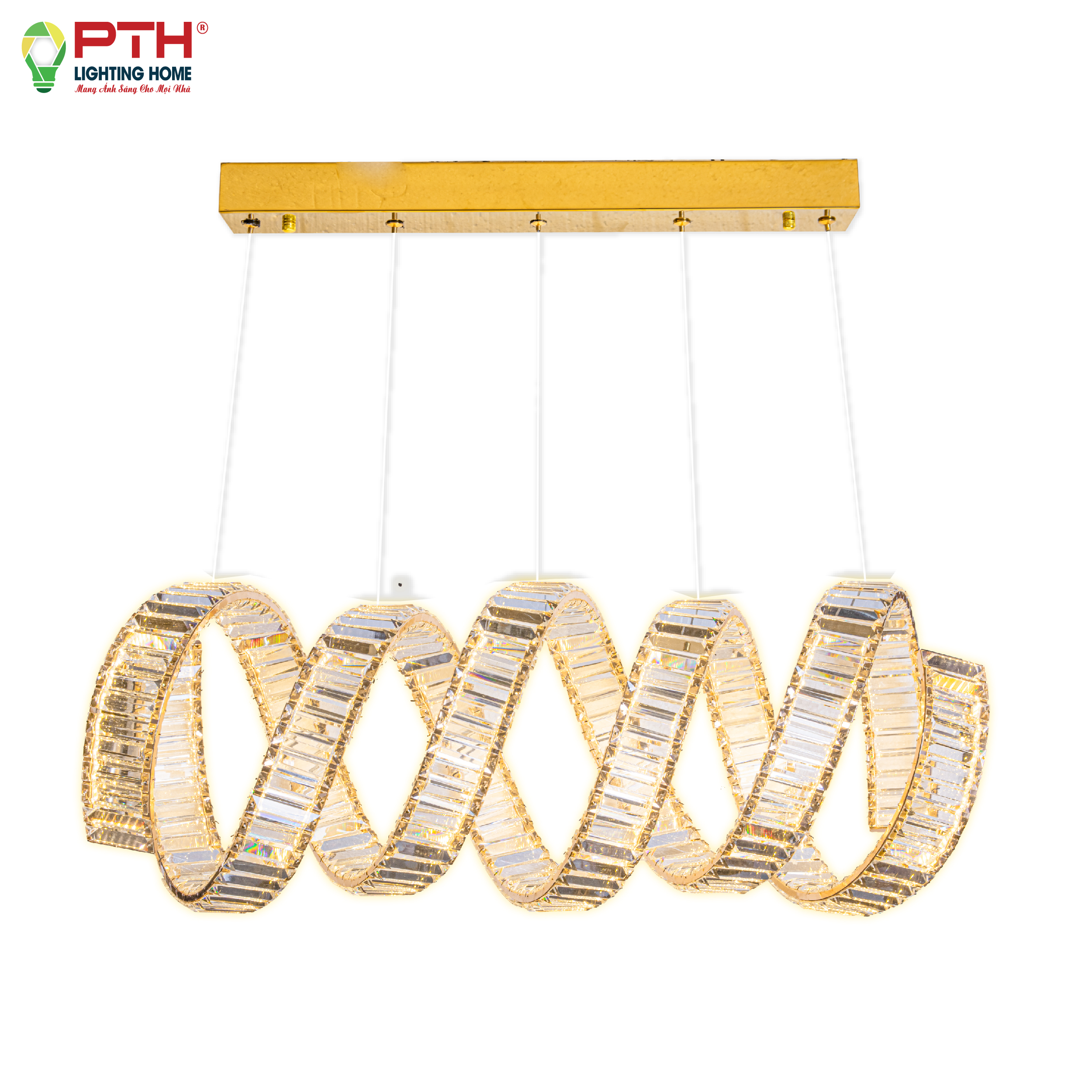 th-824-24-1-1 Đèn thả phòng khách pha lê