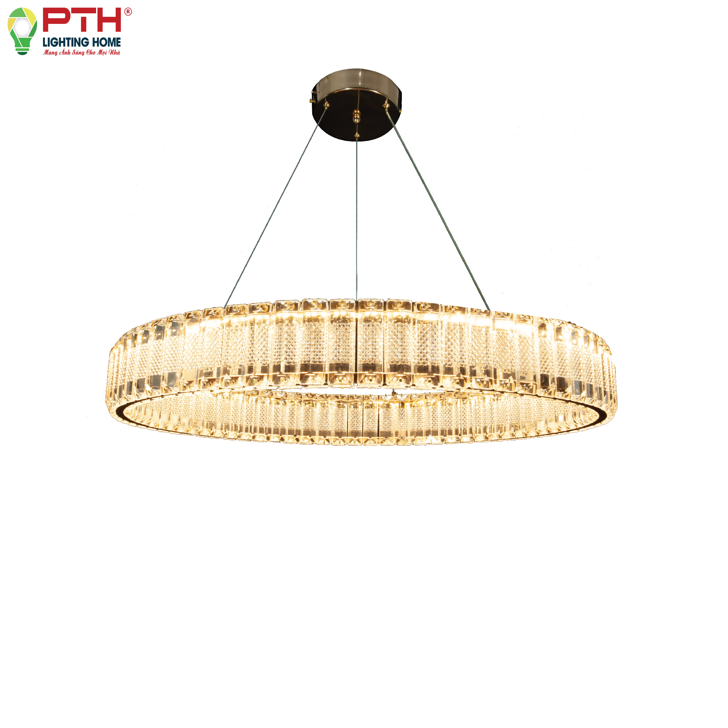 th-8340-1-1 Đèn thả tròn pha lê hình thẻ
