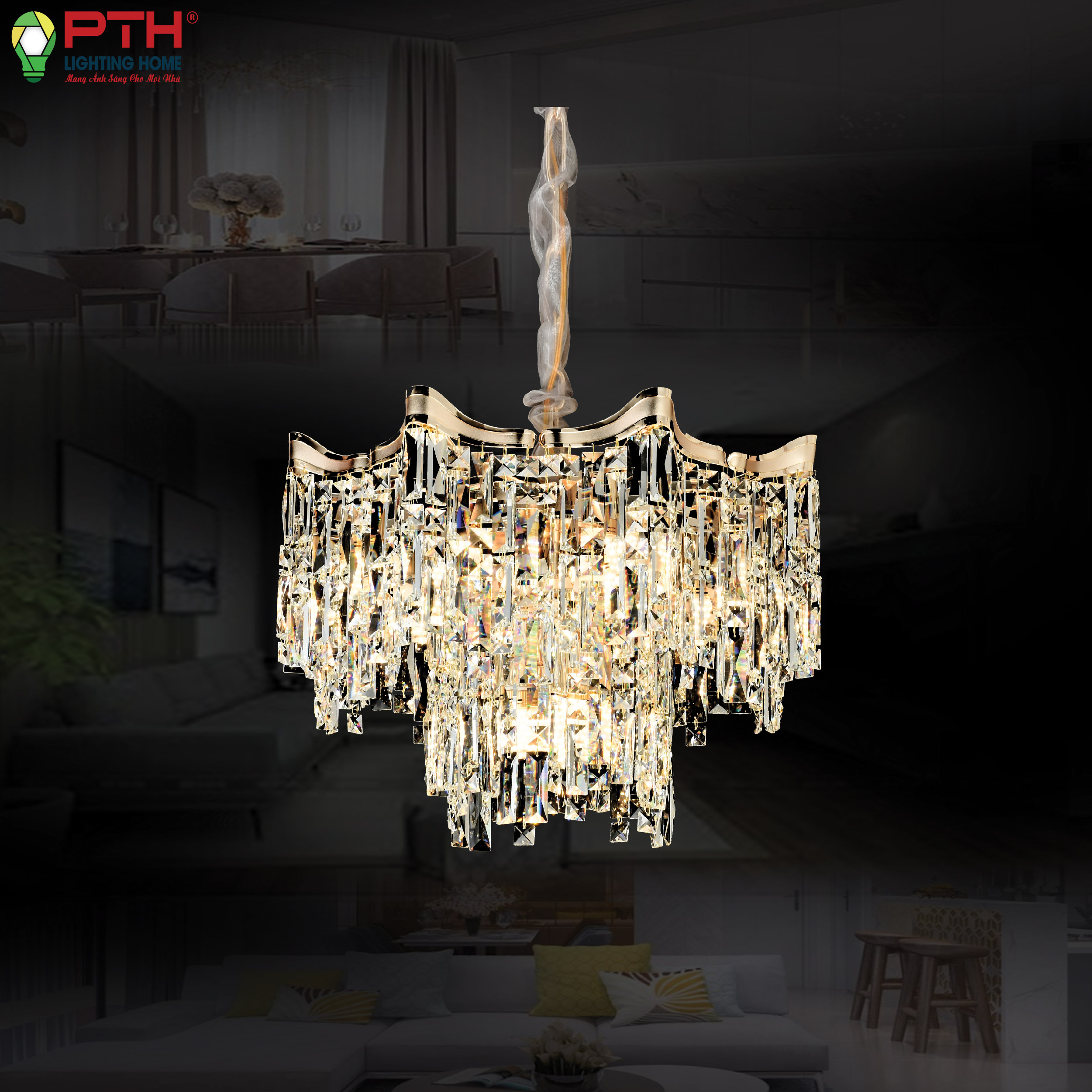 th-8488-2-1 Đèn thả pha lê cao cấp