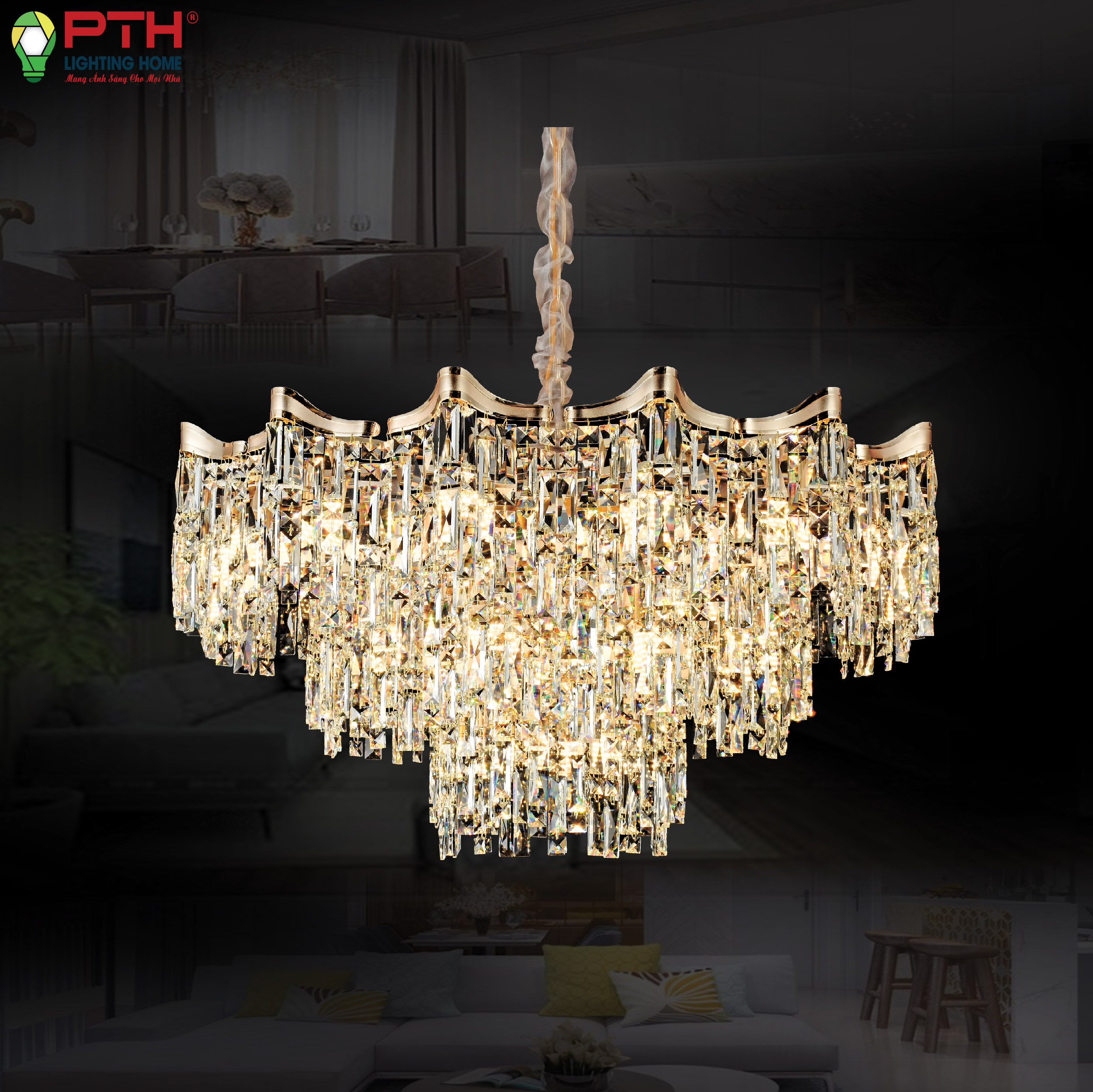 th-8490-2-1 Đèn thả phòng khách đẹp