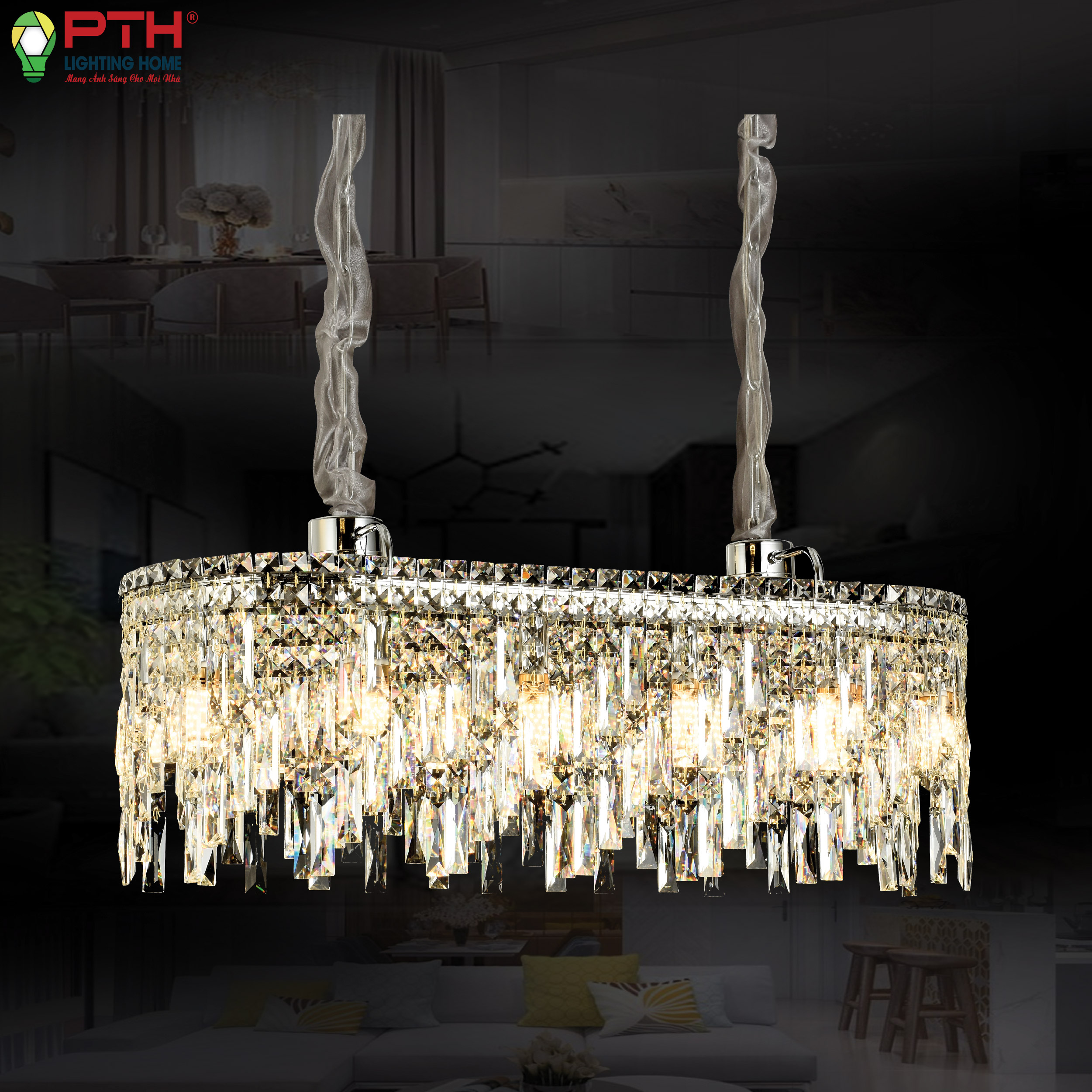 th-8504-2-1 Đèn thả ngang cổ điển
