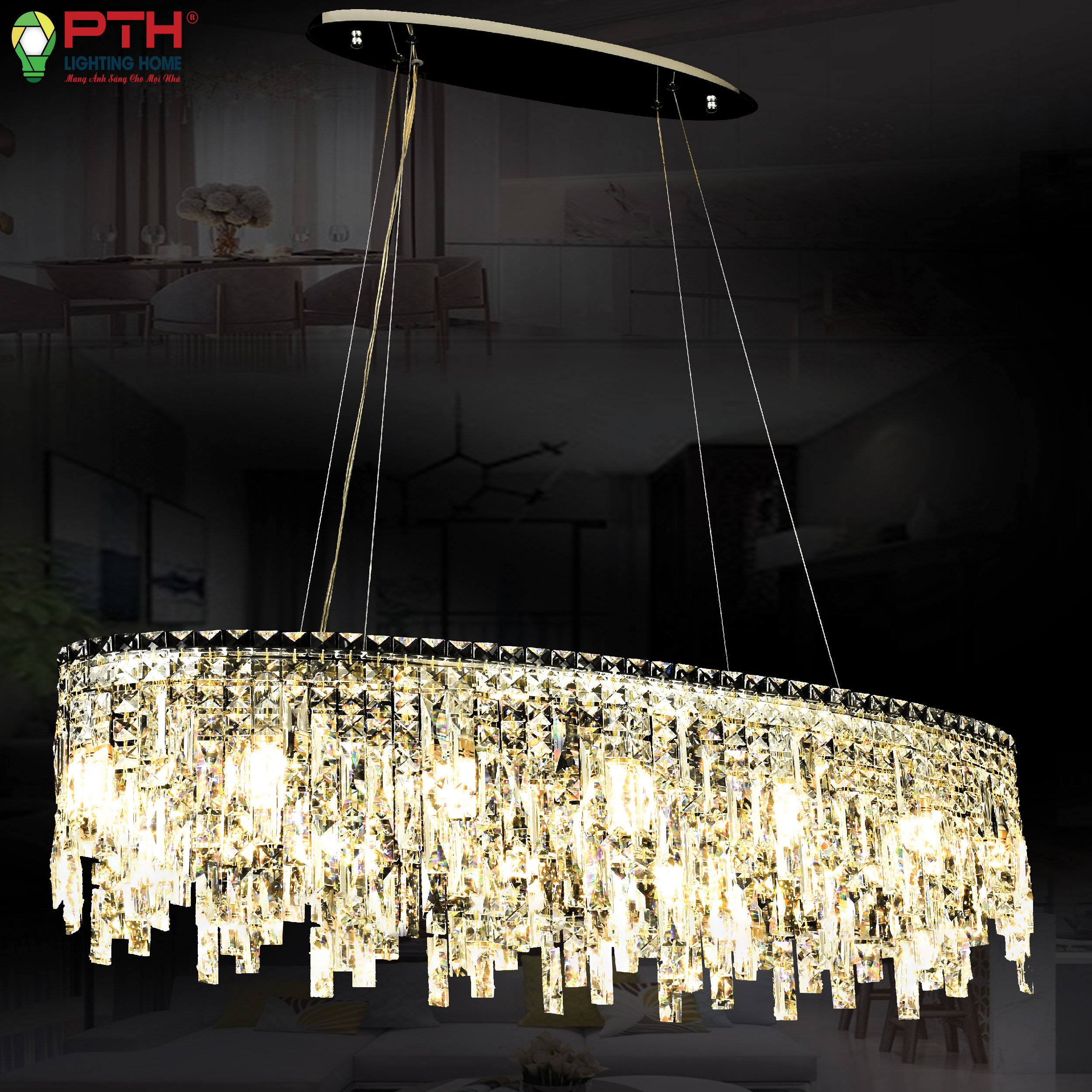 th-8505-3-1 Đèn thả trần pha lê