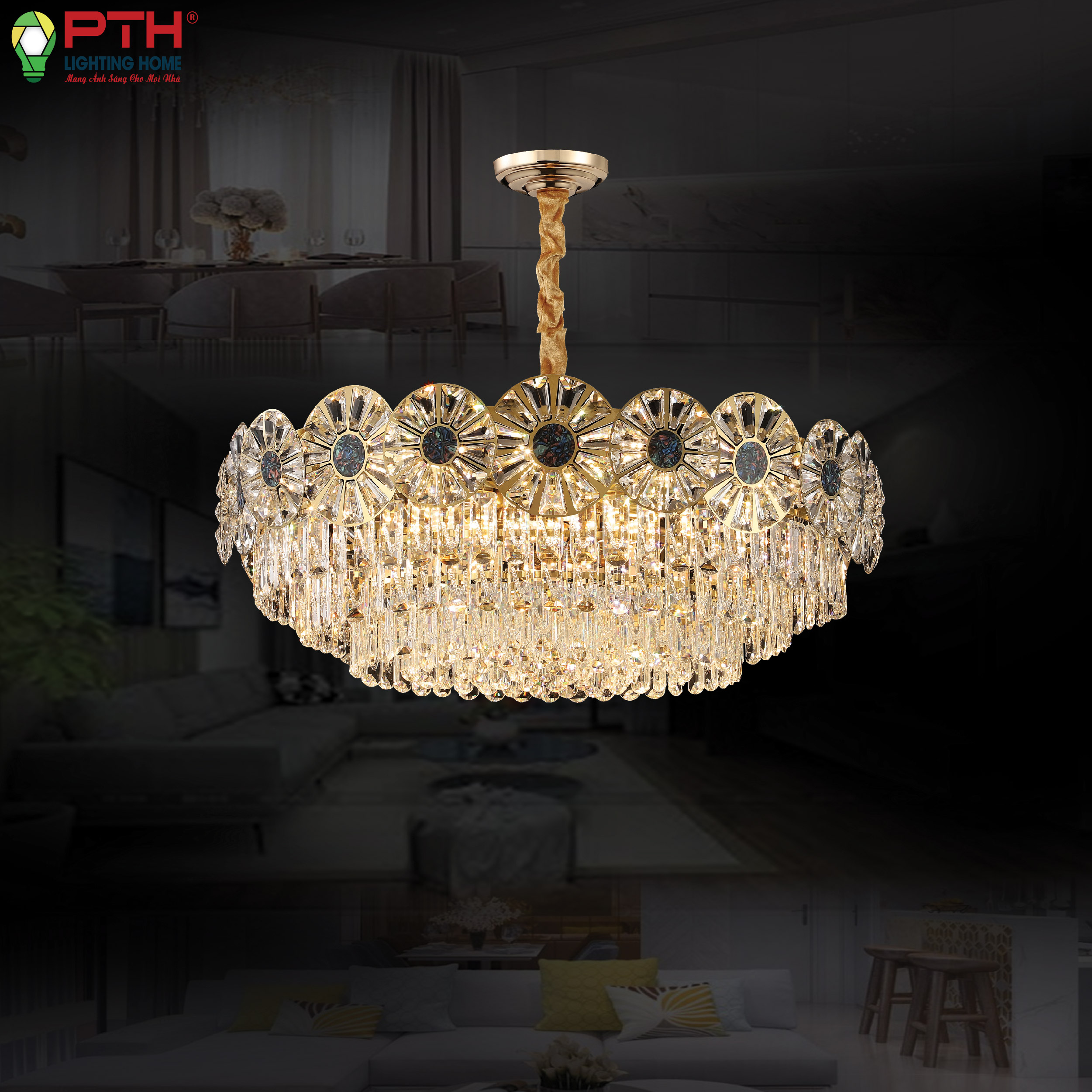 th-8507-2-1 Đèn thả bàn ăn tròn